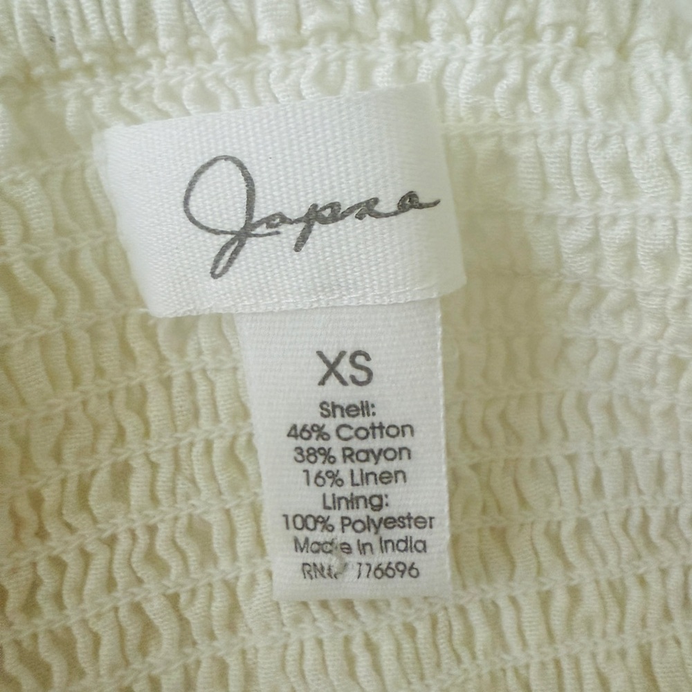 Cotton / Linen Sundress White Spaghetti Strap Dress Summer Vacation Holiday - Picture 4 of 4